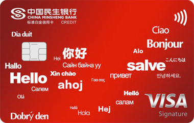 Visa留学生芯片标准白金信用卡